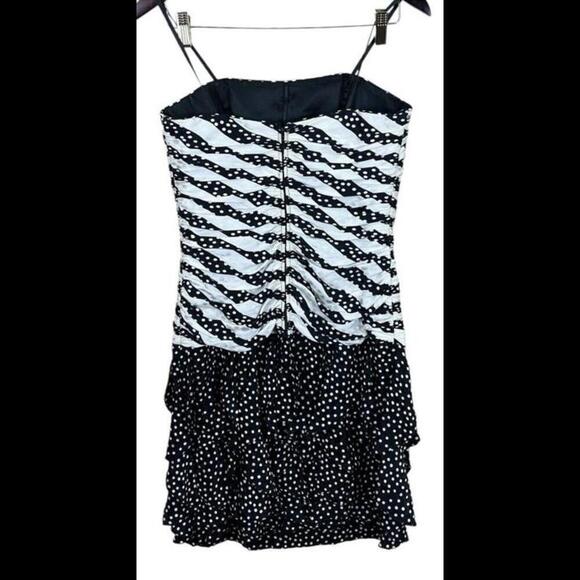 Lillie Rubin Dress Women's Size 12 Black Polka‎ Dot Lined 100% Silk Swing - Picture 2 of 5